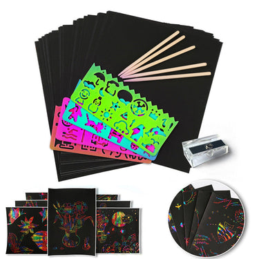 ColorMagic | Descubre la magia de los colores - Set de papel para rascar arcoíris